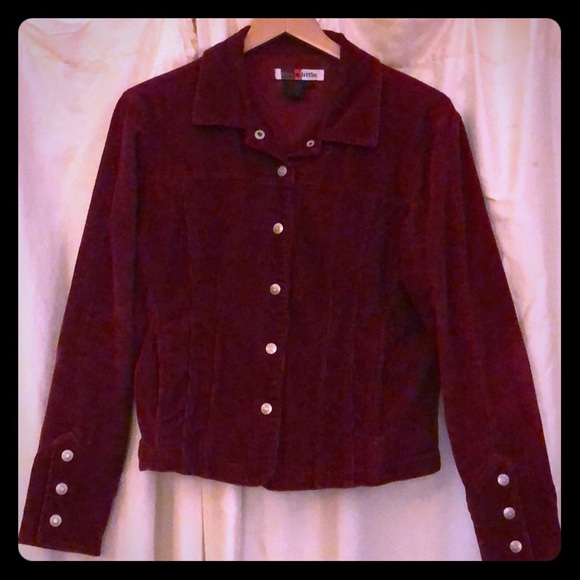 Vintage wine corduroy jacket with fabulously unique cuffs - Picture 9 of 9